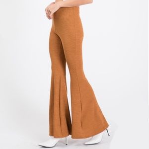 Ces Femme Ribbed Bell Bottom w/ Elastic Waist SZ S